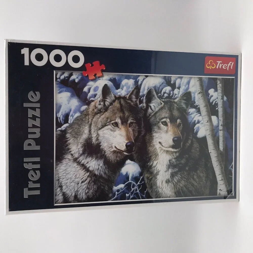 Jigsaw Puzzle Wolf Wolves Winter Animals Nature 1000 Pieces Made in Poland Trefl